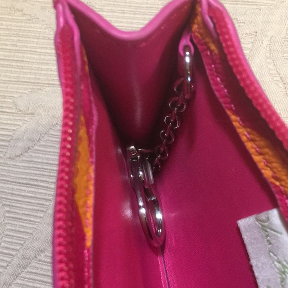 Vera Bradley Pink Slim Coin/Card Clip Purse - Picture 14 of 15